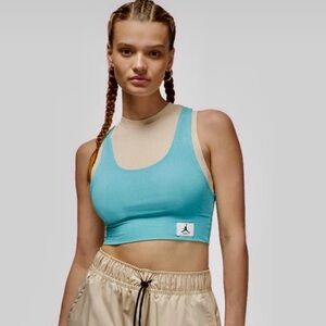Jordan Aqua Mesh Cropped Top. Size L